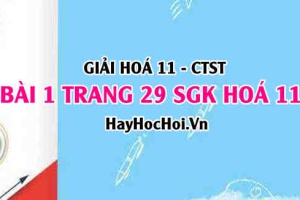 Giải bài 1 trang 29 Hoá 11 SGK Chân trời sáng tạo